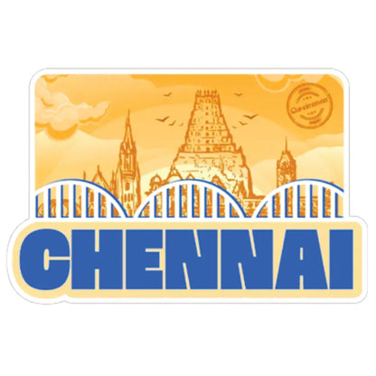 Chennai 3D Vinyl Sticker Waterproof Decals for Motorcycle, Helmet & Laptop | Edgy Aesthetic Stickers for Bikes and cars
