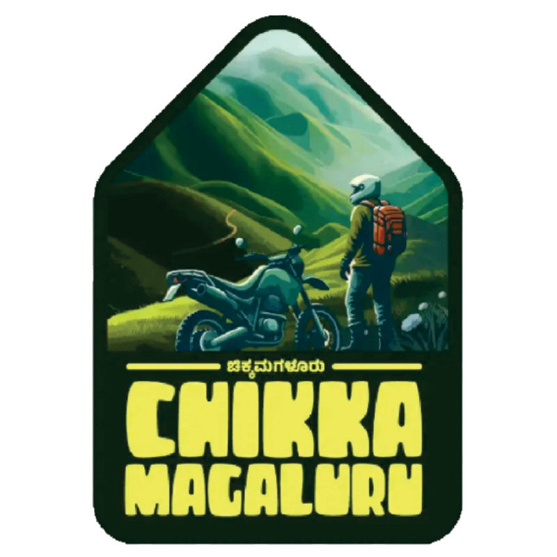 Chikka-Magaluru 3D Vinyl Sticker Waterproof Decals for Motorcycle, Helmet & Laptop | Edgy Aesthetic Stickers for Bikes and cars