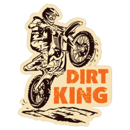 Dirt-King 3D Vinyl Sticker Waterproof Decals for Motorcycle, Helmet & Laptop | Edgy Aesthetic Stickers for Bikes and cars