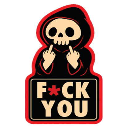 F-ck-you 3D Vinyl Sticker Waterproof Decals for Motorcycle, Helmet & Laptop | Edgy Aesthetic Stickers for Bikes and cars