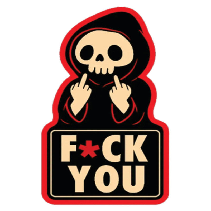 F-ck-you 3D Vinyl Sticker Waterproof Decals for Motorcycle, Helmet & Laptop | Edgy Aesthetic Stickers for Bikes and cars