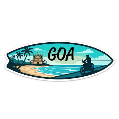 Goa 3D Vinyl Sticker Waterproof Decals for Motorcycle, Helmet & Laptop | Edgy Aesthetic Stickers for Bikes and cars
