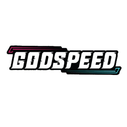 Godspeed 3D Vinyl Sticker Waterproof Decals for Motorcycle, Helmet & Laptop | Edgy Aesthetic Stickers for Bikes and cars