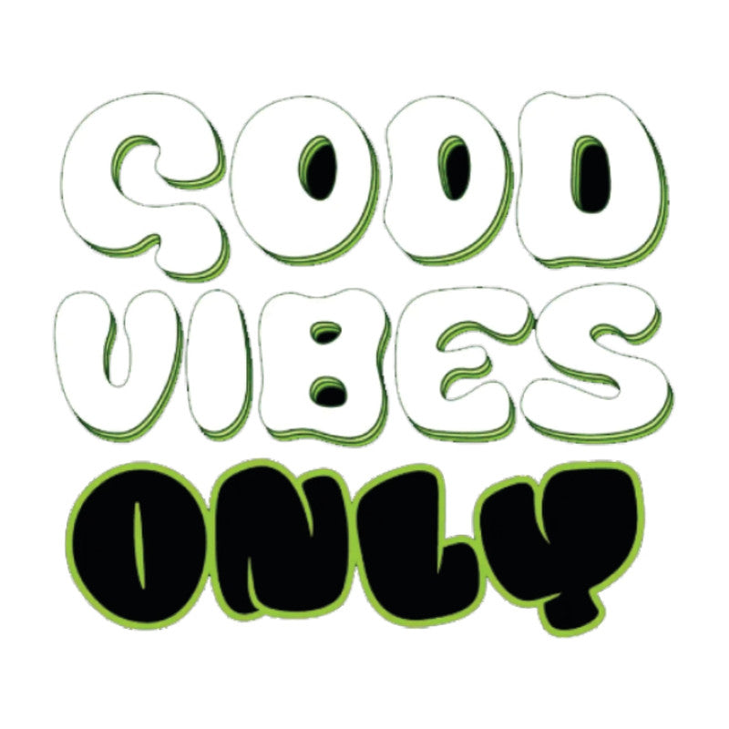 Good-Vibes-Only 3D Vinyl Sticker Waterproof Decals for Motorcycle, Helmet & Laptop | Edgy Aesthetic Stickers for Bikes and cars