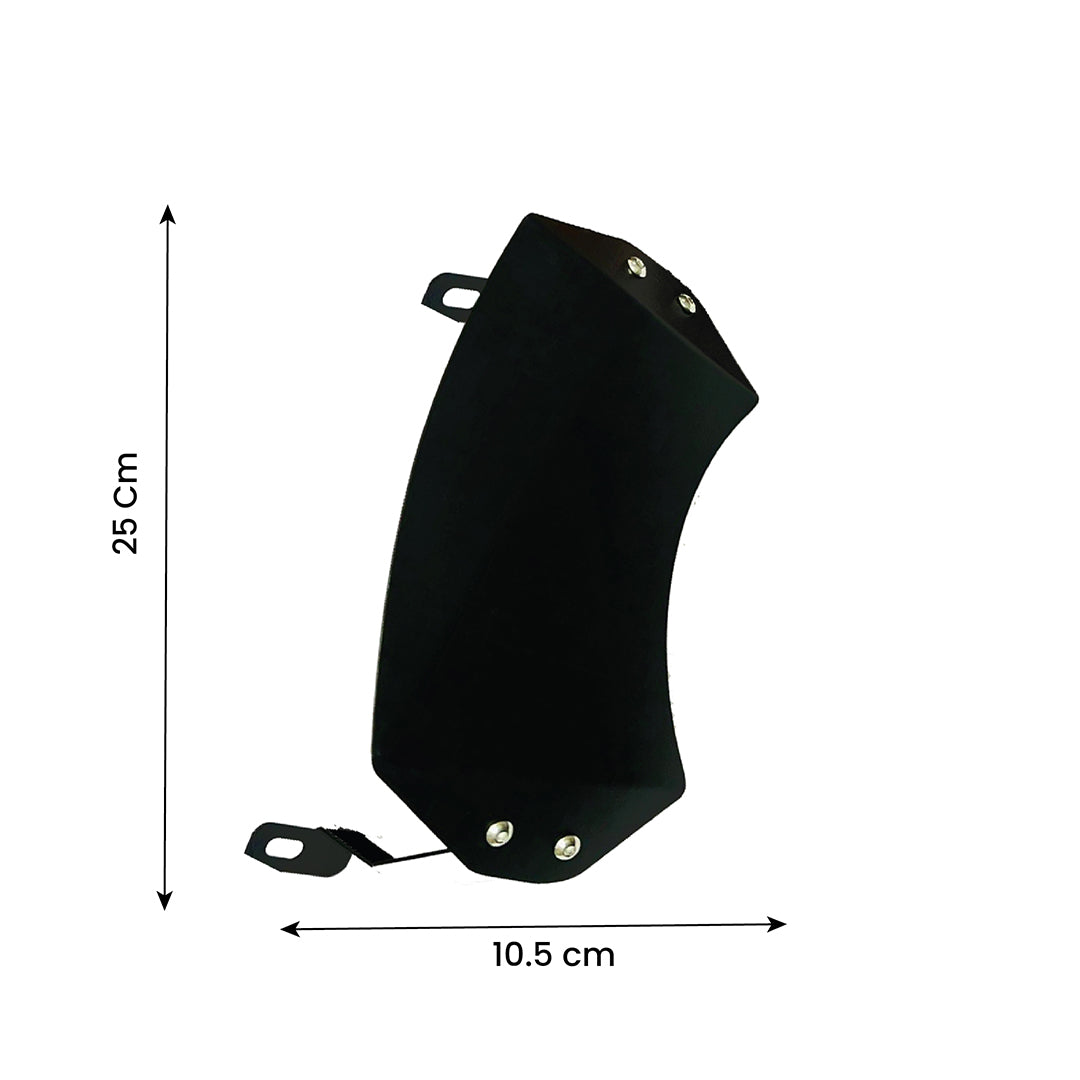 MOTO GENIUS Metal Visor Windscreen Windshield Deflector for Honda H'ness CB 350 | Heavy Quality Flyscreen with Mount for Motorbike | Wind Sheld Protector ()