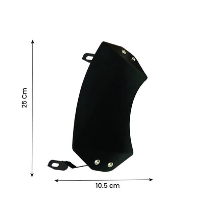 MOTO GENIUS Metal Visor Windscreen Windshield Deflector for Honda H'ness CB 350 | Heavy Quality Flyscreen with Mount for Motorbike | Wind Sheld Protector ()