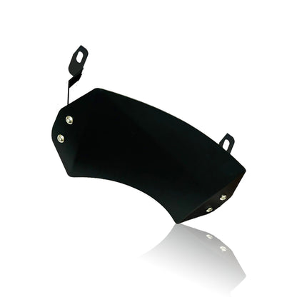 MOTO GENIUS Metal Visor Windscreen Windshield Deflector for Honda H'ness CB 350 | Heavy Quality Flyscreen with Mount for Motorbike | Wind Sheld Protector ()