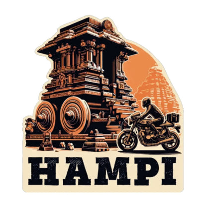 Hampi 3D Vinyl Sticker Waterproof Decals for Motorcycle, Helmet & Laptop | Edgy Aesthetic Stickers for Bikes and cars