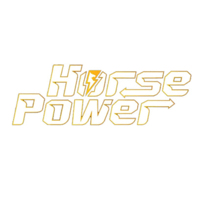 Horse-Power 3D Vinyl Sticker Waterproof Decals for Motorcycle, Helmet & Laptop | Edgy Aesthetic Stickers for Bikes and cars