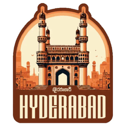 Hyderabad 3D Vinyl Sticker Waterproof Decals for Motorcycle, Helmet & Laptop | Edgy Aesthetic Stickers for Bikes and cars