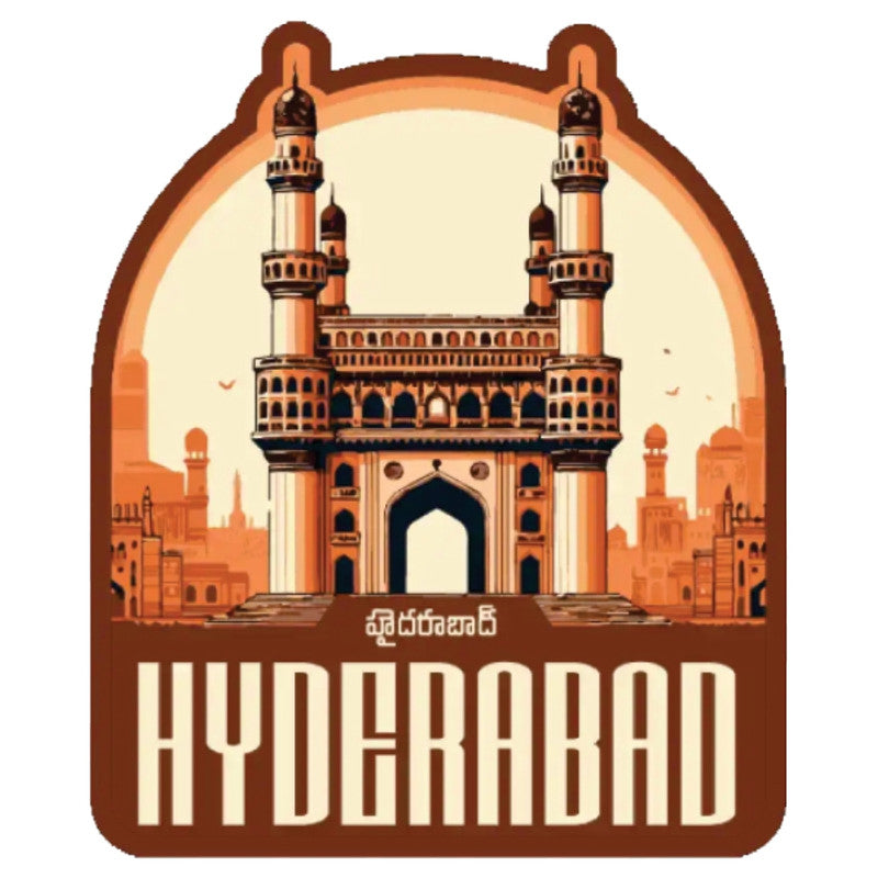 Hyderabad 3D Vinyl Sticker Waterproof Decals for Motorcycle, Helmet & Laptop | Edgy Aesthetic Stickers for Bikes and cars