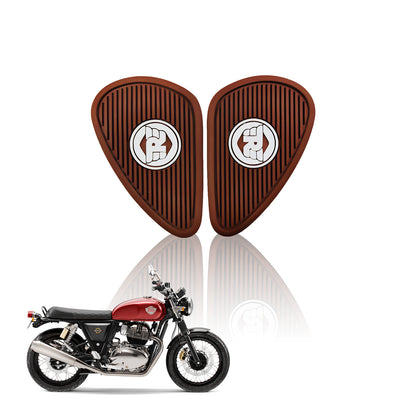 MOTO GENIUS Silicone Tank Pads for RE Interceptor | Premium Tank Protection Pads |Anti-Slip and Scratch-Resistant Design |Stylish and Durable (Pack of 2)