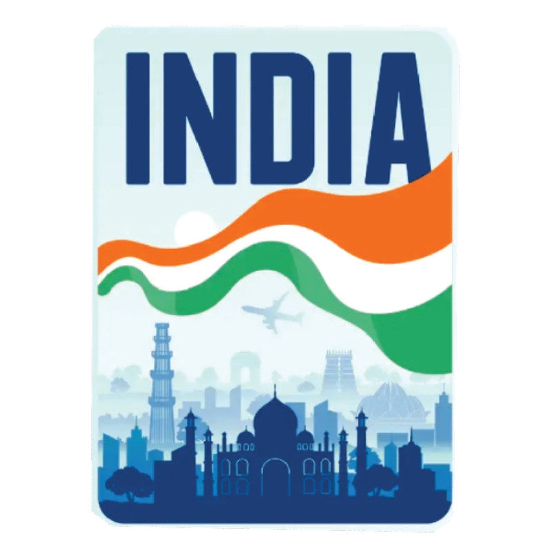 INDIA 3D Vinyl Sticker Waterproof Decals for Motorcycle, Helmet & Laptop | Edgy Aesthetic Stickers for Bikes and cars