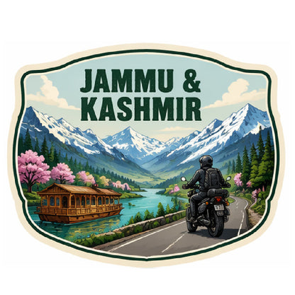 Jammu-Kashmir 3D Vinyl Sticker Waterproof Decals for Motorcycle, Helmet & Laptop | Edgy Aesthetic Stickers for Bikes and cars