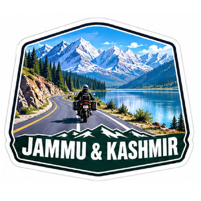 Jammu-Kashmir 3D Vinyl Sticker Waterproof Decals for Motorcycle, Helmet & Laptop | Edgy Aesthetic Stickers for Bikes and cars