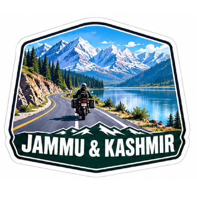 Jammu-Kashmir 3D Vinyl Sticker Waterproof Decals for Motorcycle, Helmet & Laptop | Edgy Aesthetic Stickers for Bikes and cars
