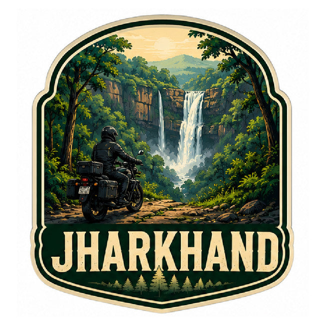 Jharkhand 3D Vinyl Sticker Waterproof Decals for Motorcycle, Helmet & Laptop | Edgy Aesthetic Stickers for Bikes and cars