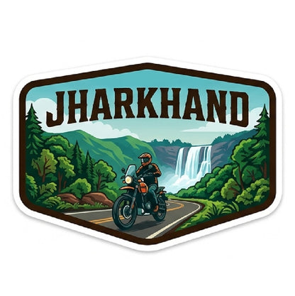 Jharkhand 3D Vinyl Sticker Waterproof Decals for Motorcycle, Helmet & Laptop | Edgy Aesthetic Stickers for Bikes and cars