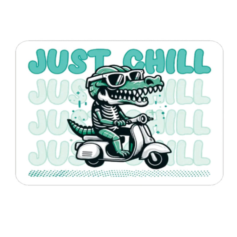 Just-Chill 3D Vinyl Sticker Waterproof Decals for Motorcycle, Helmet & Laptop | Edgy Aesthetic Stickers for Bikes and cars