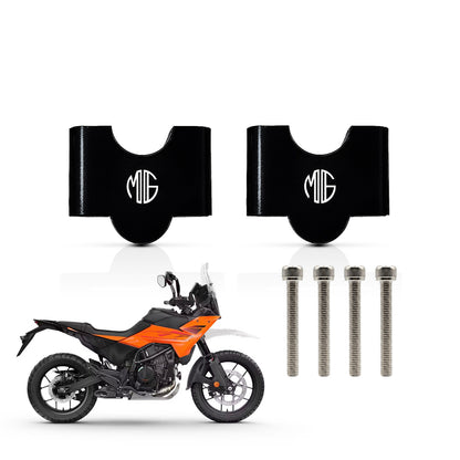 Adjustable Handlebar Riser Clamp for KTM Adventure 250/390 Gen3 | Ergonomic Height Riser for Enhanced Comfort & Control | CNC Aluminum Pivot Mount | Easy Installation