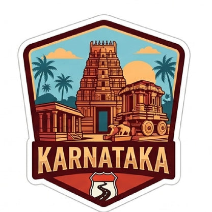 Karnataka 3D Vinyl Sticker Waterproof Decals for Motorcycle, Helmet & Laptop | Edgy Aesthetic Stickers for Bikes and cars