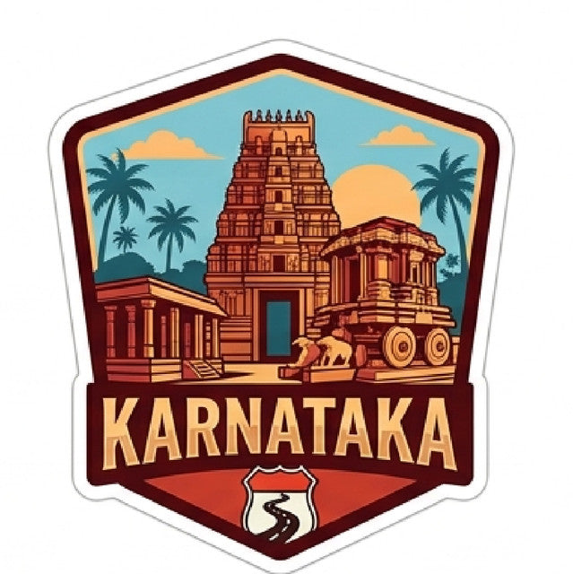 Karnataka 3D Vinyl Sticker Waterproof Decals for Motorcycle, Helmet & Laptop | Edgy Aesthetic Stickers for Bikes and cars