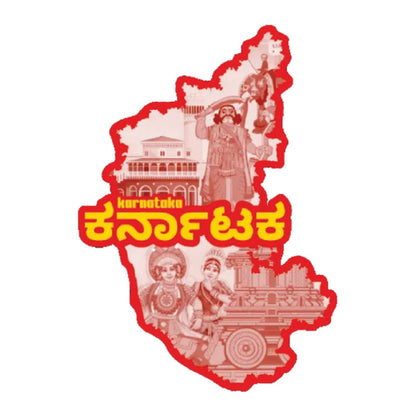 Karnataka 3D Vinyl Sticker Waterproof Decals for Motorcycle, Helmet & Laptop | Edgy Aesthetic Stickers for Bikes and cars