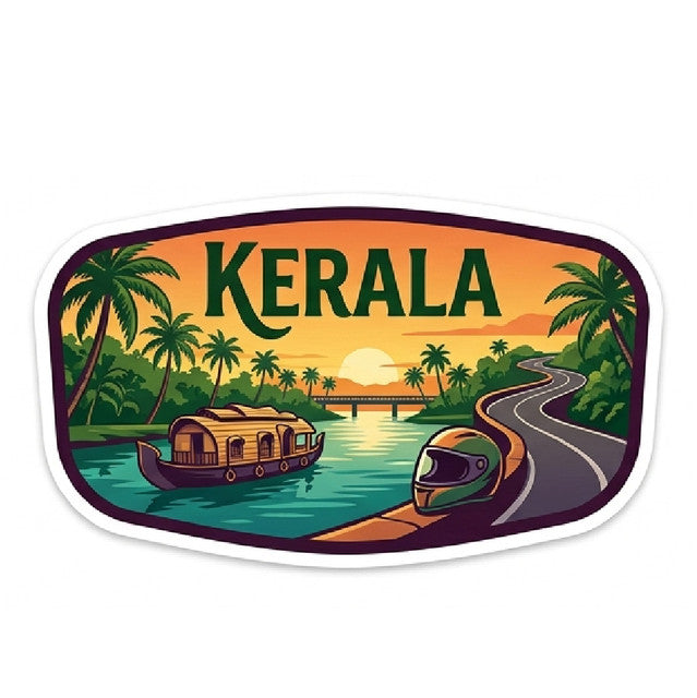 Kerala 3D Vinyl Sticker Waterproof Decals for Motorcycle, Helmet & Laptop | Edgy Aesthetic Stickers for Bikes and cars