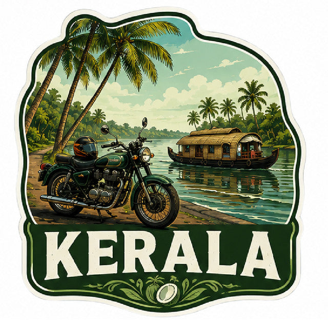 Kerala 3D Vinyl Sticker Waterproof Decals for Motorcycle, Helmet & Laptop | Edgy Aesthetic Stickers for Bikes and cars