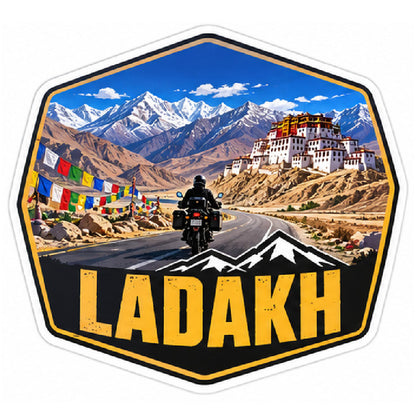 Ladakh 3D Vinyl Sticker Waterproof Decals for Motorcycle, Helmet & Laptop | Edgy Aesthetic Stickers for Bikes and cars