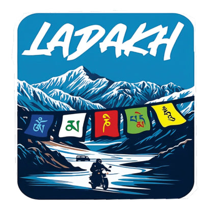 Ladakh 3D Vinyl Sticker Waterproof Decals for Motorcycle, Helmet & Laptop | Edgy Aesthetic Stickers for Bikes and cars