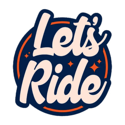 Let-s-Ride 3D Vinyl Sticker Waterproof Decals for Motorcycle, Helmet & Laptop | Edgy Aesthetic Stickers for Bikes and cars