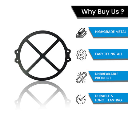 MOTO GENIUS Front Headlight Grill Guard for HUNTER Motorbike | Durable Metal Protective Head Light Frame Protector