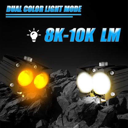 MK-05 80W Dual Fog Light with Harness | High-Power Illumination | Easy Mount for Motorcycles, Scooters & ATVs | Maximum Road Clarity(Pack of 2) (MGF3)
