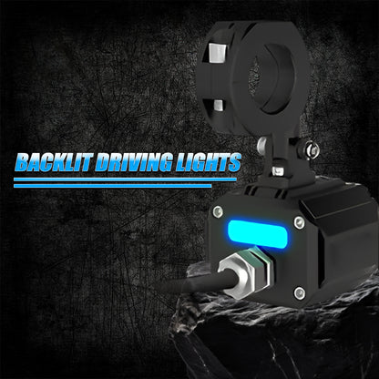 MK07 WITH HARNESS 80W piece  High-Performance LED Auxiliary Fog Light | Single Lens | Yellow Low Beam & White High Beam | With Wiring Harness & Switch(Pack of 2) (MGF3)
