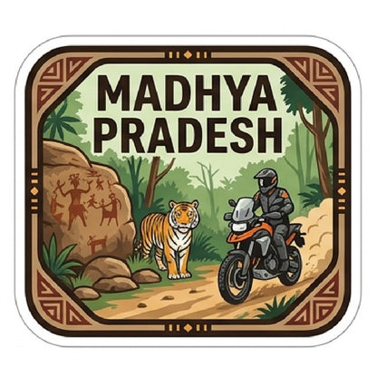 Madhya-Pradesh 3D Vinyl Sticker Waterproof Decals for Motorcycle, Helmet & Laptop | Edgy Aesthetic Stickers for Bikes and cars