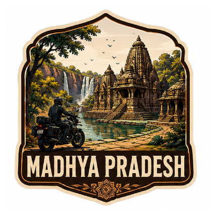 Madhya-Pradesh 3D Vinyl Sticker Waterproof Decals for Motorcycle, Helmet & Laptop | Edgy Aesthetic Stickers for Bikes and cars