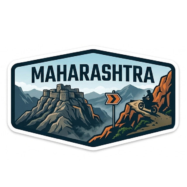 Maharashtra 3D Vinyl Sticker Waterproof Decals for Motorcycle, Helmet & Laptop | Edgy Aesthetic Stickers for Bikes and cars