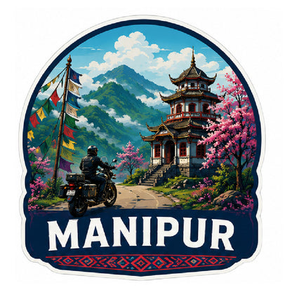 Manipur 3D Vinyl Sticker Waterproof Decals for Motorcycle, Helmet & Laptop | Edgy Aesthetic Stickers for Bikes and cars