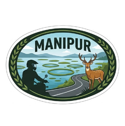 Manipur 3D Vinyl Sticker Waterproof Decals for Motorcycle, Helmet & Laptop | Edgy Aesthetic Stickers for Bikes and cars