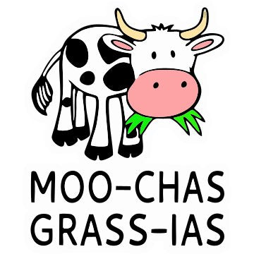 Moo Chas Grass IAS Sticker