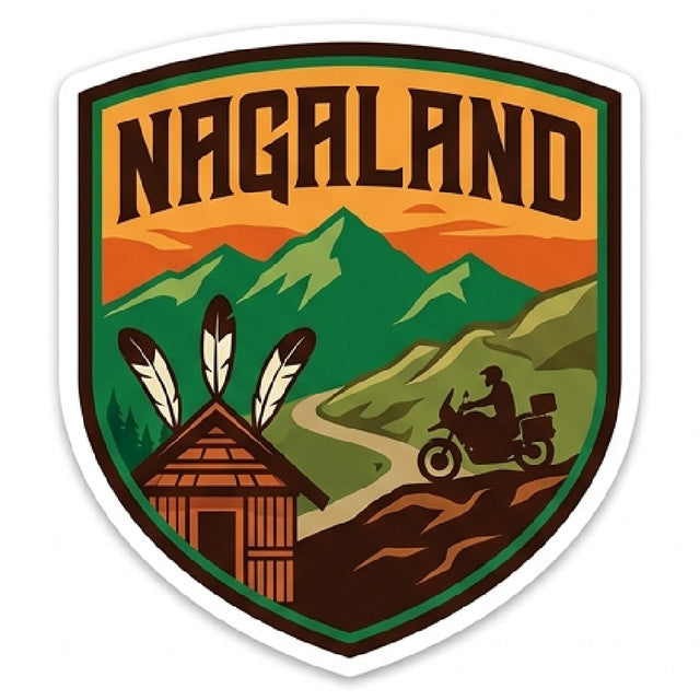Nagaland 3D Vinyl Sticker Waterproof Decals for Motorcycle, Helmet & Laptop | Edgy Aesthetic Stickers for Bikes and cars