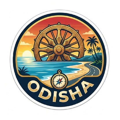 Odisha 3D Vinyl Sticker Waterproof Decals for Motorcycle, Helmet & Laptop | Edgy Aesthetic Stickers for Bikes and cars