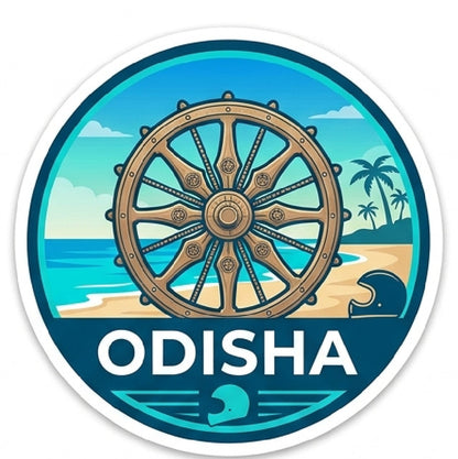 Odisha 3D Vinyl Sticker Waterproof Decals for Motorcycle, Helmet & Laptop | Edgy Aesthetic Stickers for Bikes and cars