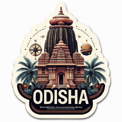 Odisha 3D Vinyl Sticker Waterproof Decals for Motorcycle, Helmet & Laptop | Edgy Aesthetic Stickers for Bikes and cars