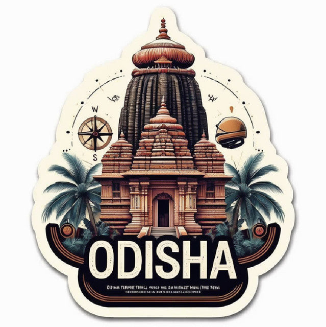 Odisha 3D Vinyl Sticker Waterproof Decals for Motorcycle, Helmet & Laptop | Edgy Aesthetic Stickers for Bikes and cars