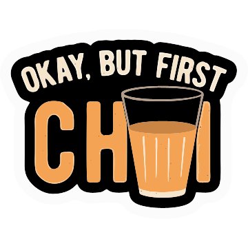 Okay But first Chai Sticker