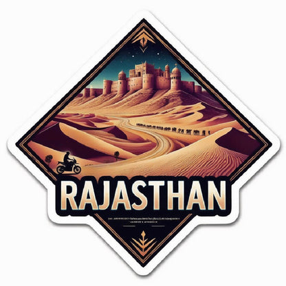 Rajasthan 3D Vinyl Sticker Waterproof Decals for Motorcycle, Helmet & Laptop | Edgy Aesthetic Stickers for Bikes and cars