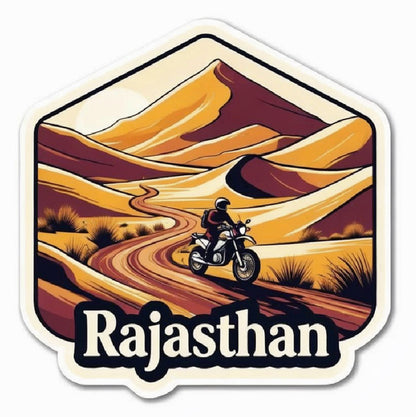 Rajasthan 3D Vinyl Sticker Waterproof Decals for Motorcycle, Helmet & Laptop | Edgy Aesthetic Stickers for Bikes and cars
