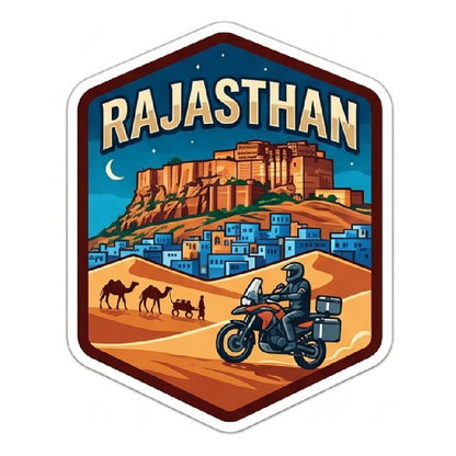 Rajasthan-7 3D Vinyl Sticker Waterproof Decals for Motorcycle, Helmet & Laptop | Edgy Aesthetic Stickers for Bikes and cars